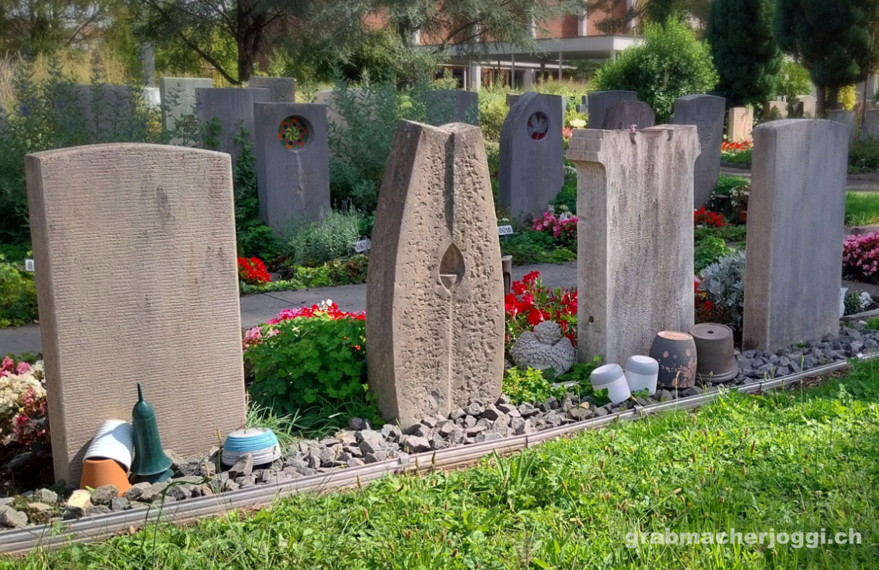grabreihe auf dem friedhof birsfelden
